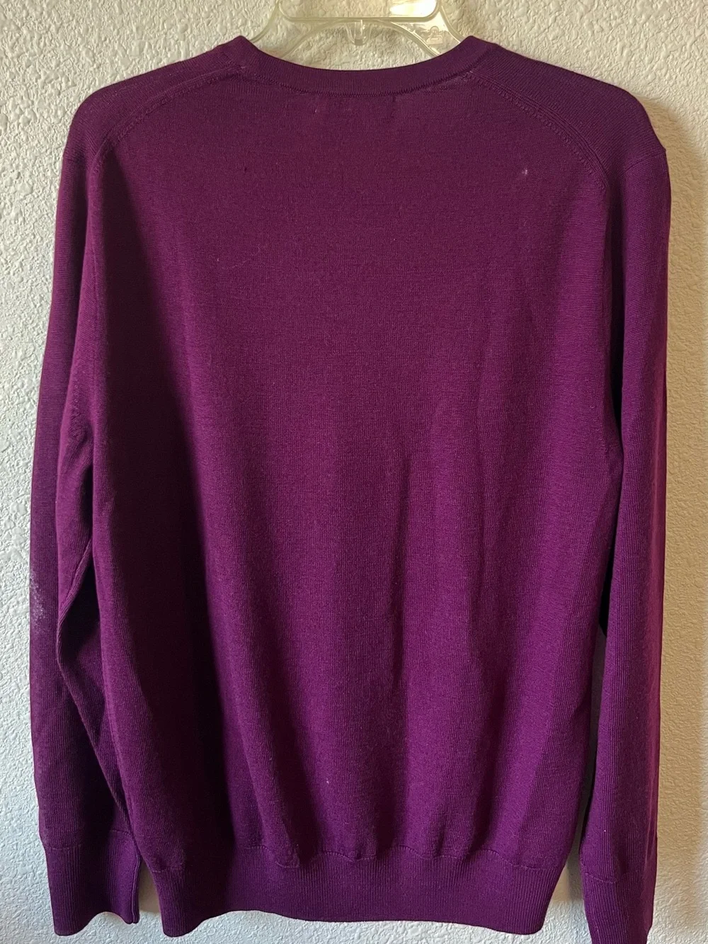 Banana Republic Men’s Crewneck Sweater in Merino Wool - Burgundy
